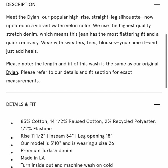 HOST PIC VERONICA BEARD DYLAN HIGH RISE STRAIGHT LEG SILHOUETTE JEANS SIZE 28 - Picture 7 of 7